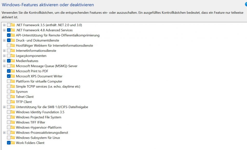 Claude Cowork einrichten-Windows features